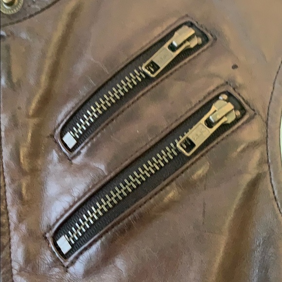 Billy Reid leather moto vest, size S - Picture 3 of 7